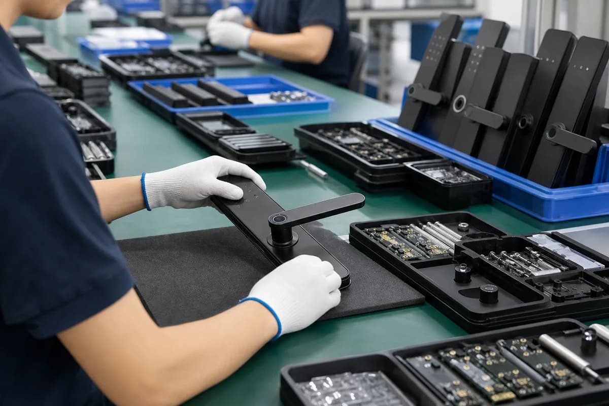 Smart lock assembly line